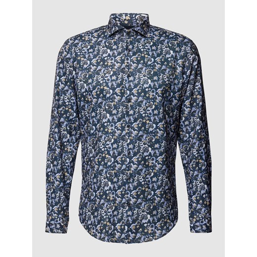 Koszula biznesowa o kroju slim fit ze wzorem na całej powierzchni ze sklepu Peek&Cloppenburg  w kategorii Koszule męskie - zdjęcie 168300140