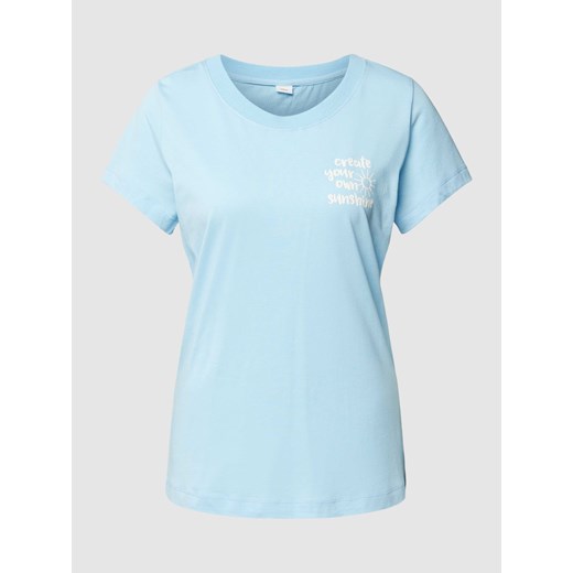 T-shirt z nadrukiem ze sloganem ze sklepu Peek&Cloppenburg  w kategorii Bluzki damskie - zdjęcie 168300690