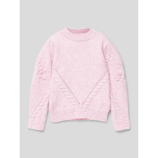 Sweter z dzianiny w jednolitym kolorze ze sklepu Peek&Cloppenburg  w kategorii Swetry dziewczęce - zdjęcie 168301872