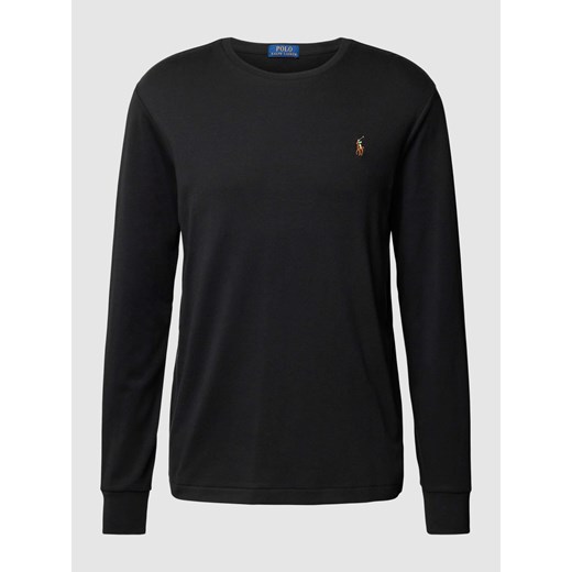 Bluzka o kroju slim fit z długim rękawem i wyhaftowanym logo ze sklepu Peek&Cloppenburg  w kategorii T-shirty męskie - zdjęcie 168303261