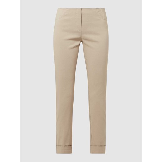 Spodnie materiałowe o kroju slim fit z elastycznym pasem ze sklepu Peek&Cloppenburg  w kategorii Spodnie damskie - zdjęcie 168303722
