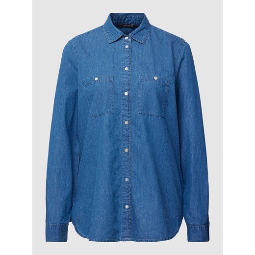 Bluzka jeansowa z wykładanym kołnierzem Montego 40 promocyjna cena Peek&Cloppenburg 