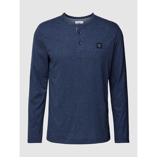 Bluzka z długim rękawem i krótką listwą guzikową ze sklepu Peek&Cloppenburg  w kategorii T-shirty męskie - zdjęcie 168304471