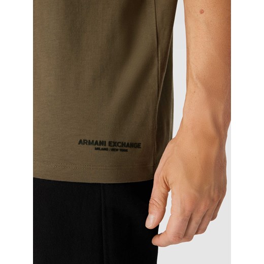 T-shirt z detalem z logo Armani Exchange L Peek&Cloppenburg 