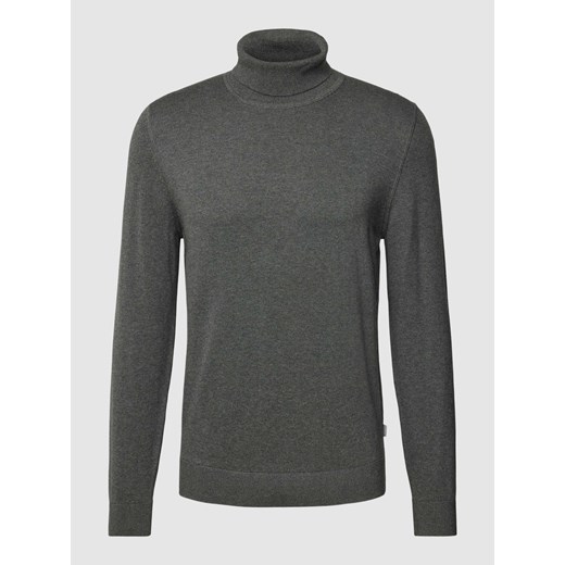 Sweter z wywijanym kołnierzem i detalem z logo ze sklepu Peek&Cloppenburg  w kategorii Swetry męskie - zdjęcie 168306303