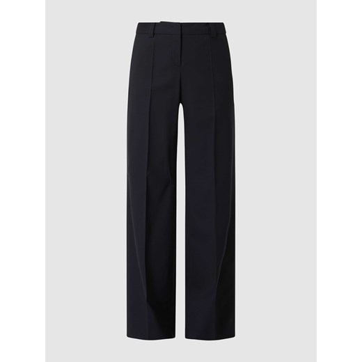 Spodnie materiałowe o kroju slim fit z mieszanki żywej wełny ze sklepu Peek&Cloppenburg  w kategorii Spodnie damskie - zdjęcie 168306930