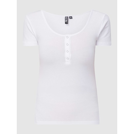 T-shirt z krótką listwą z zatrzaskami model ‘KITTE’ ze sklepu Peek&Cloppenburg  w kategorii Bluzki damskie - zdjęcie 168306970