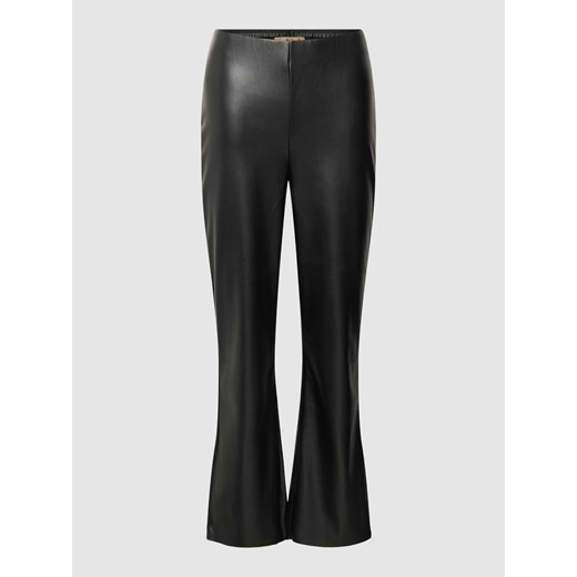Spodnie materiałowe rozkloszowane z imitacji skóry ze sklepu Peek&Cloppenburg  w kategorii Spodnie damskie - zdjęcie 168307592