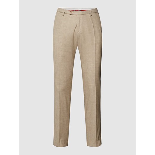 Spodnie do garnituru o kroju slim fit z efektem melanżowym model ‘Paco’ ze sklepu Peek&Cloppenburg  w kategorii Spodnie męskie - zdjęcie 168309082