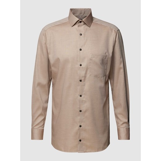 Koszula biznesowa o kroju modern fit z wyhaftowanym logo model ‘Global’ ze sklepu Peek&Cloppenburg  w kategorii Koszule męskie - zdjęcie 168309320