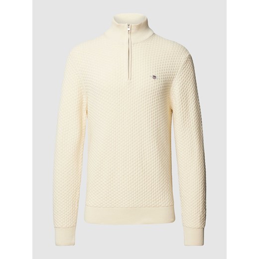 Sweter z dzianiny z krótkim zamkiem błyskawicznym ze sklepu Peek&Cloppenburg  w kategorii Swetry męskie - zdjęcie 168310110
