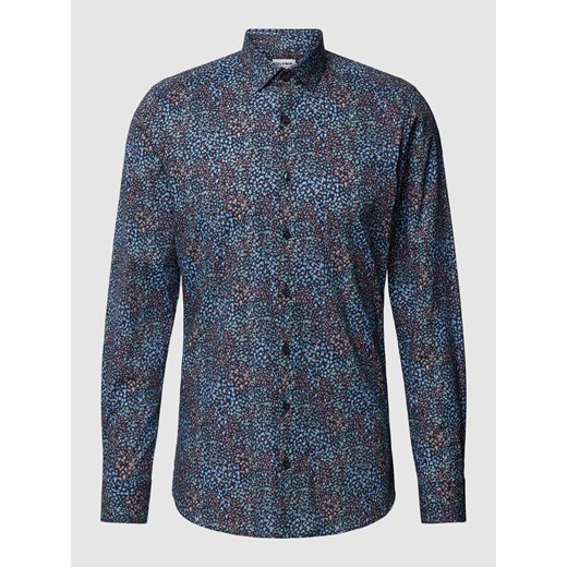 Koszula biznesowa o kroju body fit z kwiatowym wzorem na całej powierzchni ze sklepu Peek&Cloppenburg  w kategorii Koszule męskie - zdjęcie 168310210