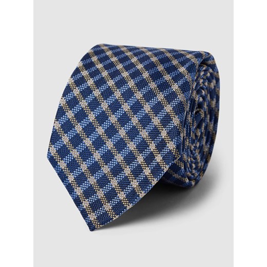 Krawat jedwabny ze wzorem na całej powierzchni model ‘WOVEN GINGHAM’ ze sklepu Peek&Cloppenburg  w kategorii Krawaty - zdjęcie 168310593