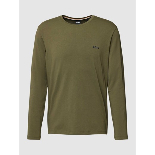 Bluzka z długim rękawem,wyhaftowanym logo i efektem melanżu ze sklepu Peek&Cloppenburg  w kategorii T-shirty męskie - zdjęcie 168312023