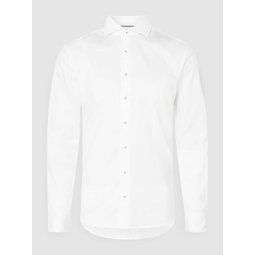 Koszula biznesowa o kroju slim fit z diagonalu ze sklepu Peek&Cloppenburg  w kategorii Koszule męskie - zdjęcie 168312254