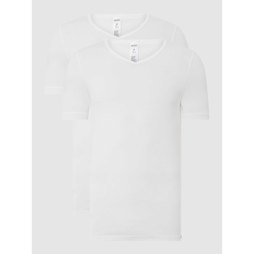 T-shirt z bawełny w zestawie 2 szt. ze sklepu Peek&Cloppenburg  w kategorii Podkoszulki męskie - zdjęcie 168312383