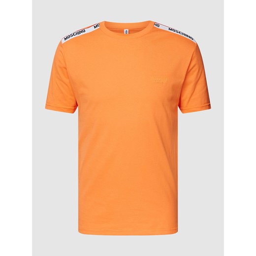 T-shirt z prążkowanym okrągłym dekoltem XXL promocyjna cena Peek&Cloppenburg