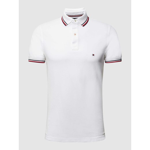 Koszulka polo o kroju slim fit z paskami w kontrastowym kolorze ze sklepu Peek&Cloppenburg  w kategorii T-shirty męskie - zdjęcie 168313302