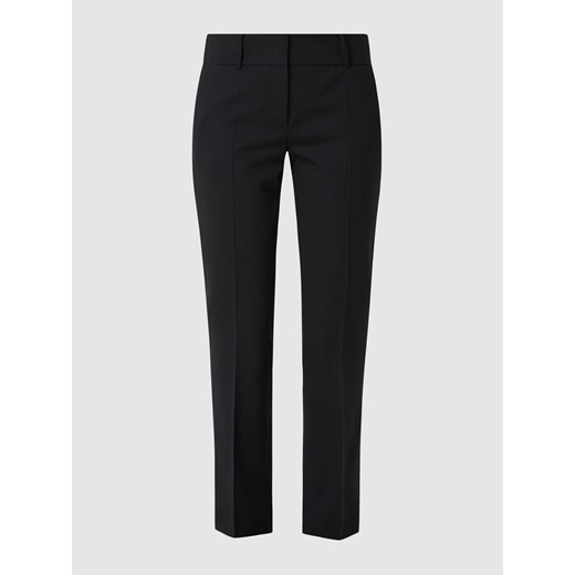 Spodnie materiałowe o kroju slim fit z mieszanki żywej wełny ze sklepu Peek&Cloppenburg  w kategorii Spodnie damskie - zdjęcie 168313891