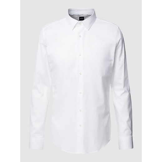 Koszula biznesowa o kroju slim fit z jednolitą fakturą ze sklepu Peek&Cloppenburg  w kategorii Koszule męskie - zdjęcie 168314294