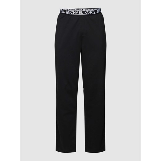 Spodnie dresowe z czystej bawełny z elastycznym paskiem z logo ze sklepu Peek&Cloppenburg  w kategorii Spodnie męskie - zdjęcie 168314931