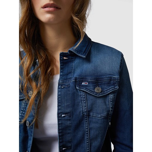 Kurtka jeansowa o kroju slim fit z dodatkiem streczu model ‘Vivianne’ Tommy Jeans S promocja Peek&Cloppenburg 