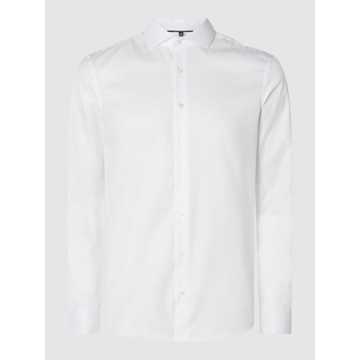 Koszula biznesowa o kroju slim fit z diagonalu ze sklepu Peek&Cloppenburg  w kategorii Koszule męskie - zdjęcie 168317240