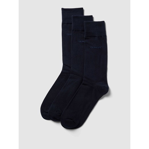 Skarpety z nadrukiem z logo w zestawie 3 szt. Gant 40/42 promocja Peek&Cloppenburg