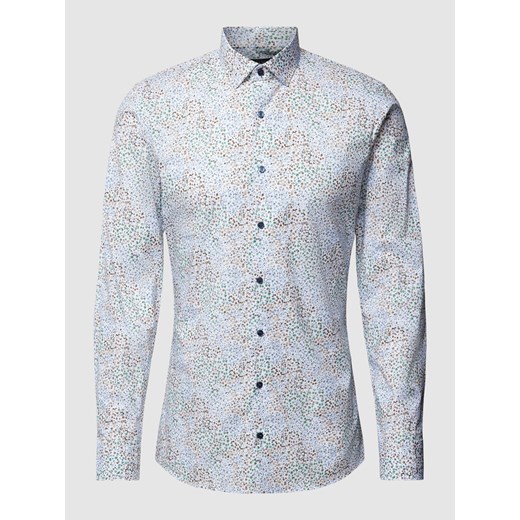 Koszula biznesowa o kroju super slim fit ze wzorem na całej powierzchni ze sklepu Peek&Cloppenburg  w kategorii Koszule męskie - zdjęcie 168319852