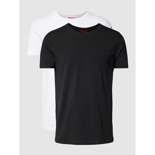 T-shirt z nadrukiem z logo w zestawie 2 szt. model ‘HUGO-Round’ ze sklepu Peek&Cloppenburg  w kategorii T-shirty męskie - zdjęcie 168320061