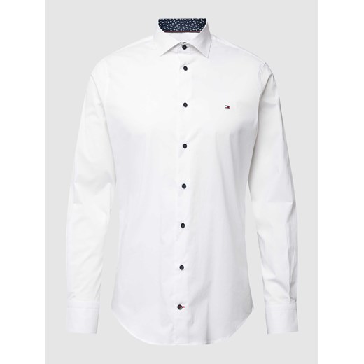 Koszula biznesowa o kroju slim fit z wyhaftowanym logo ze sklepu Peek&Cloppenburg  w kategorii Koszule męskie - zdjęcie 168320411