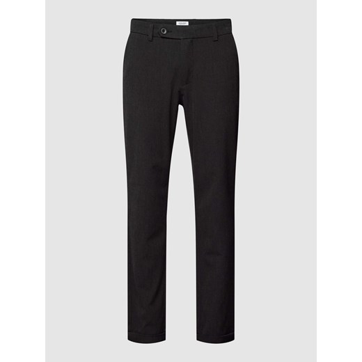 Spodnie materiałowe o kroju slim fit w jednolitym kolorze model ‘MARCO’ ze sklepu Peek&Cloppenburg  w kategorii Spodnie męskie - zdjęcie 168320504
