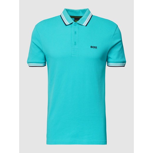 Koszulka polo z paskami w kontrastowym kolorze model ‘PADDY’ ze sklepu Peek&Cloppenburg  w kategorii T-shirty męskie - zdjęcie 168320822