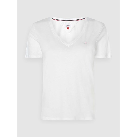 T-shirt o kroju slim fit z bawełny ekologicznej ze sklepu Peek&Cloppenburg  w kategorii Bluzki damskie - zdjęcie 168321230