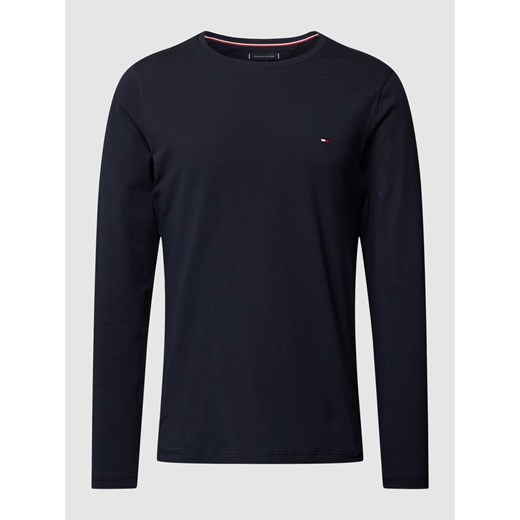 Bluzka o kroju slim fit z długim rękawem i wyhaftowanym logo ze sklepu Peek&Cloppenburg  w kategorii T-shirty męskie - zdjęcie 168321414