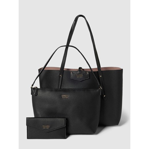 Torba shopper z fakturowanym wzorem model ‘ECO BRENTON’ ze sklepu Peek&Cloppenburg  w kategorii Torby Shopper bag - zdjęcie 168321761