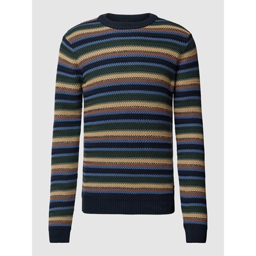 Sweter z dzianiny z okrągłym dekoltem model ‘SOHO’ ze sklepu Peek&Cloppenburg  w kategorii Swetry męskie - zdjęcie 168322413
