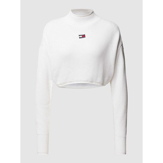 Sweter krótki z dzianiny z naszywką z logo ze sklepu Peek&Cloppenburg  w kategorii Swetry damskie - zdjęcie 168322853