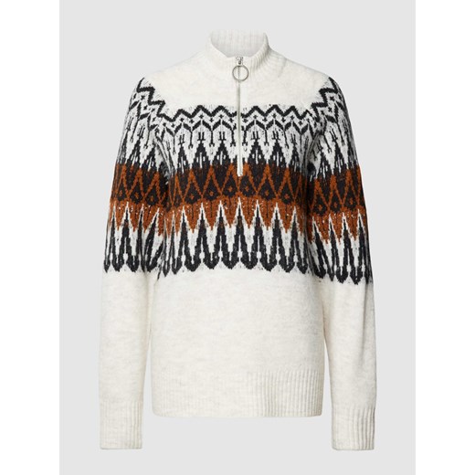 Sweter z norweskim wzorem i dodatkiem wełny lana model ‘ALEJA’ Vila L wyprzedaż Peek&Cloppenburg 