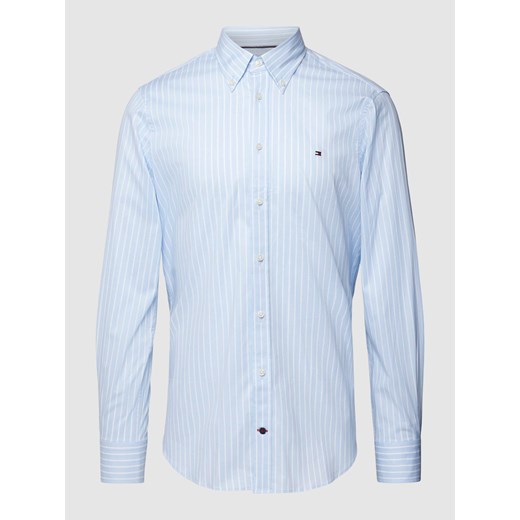 Koszula biznesowa o kroju slim fit w paski ze sklepu Peek&Cloppenburg  w kategorii Koszule męskie - zdjęcie 168325142