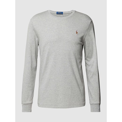Bluzka o kroju slim fit z długim rękawem i wyhaftowanym logo ze sklepu Peek&Cloppenburg  w kategorii T-shirty męskie - zdjęcie 168326220