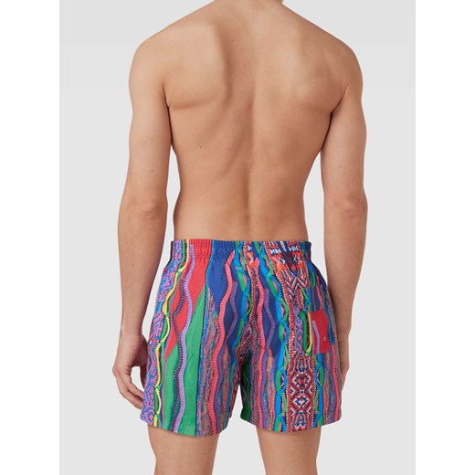 Spodenki kąpielowe ze wzorem na całej powierzchni model ‘Knit Print’ Carlo Colucci S Peek&Cloppenburg