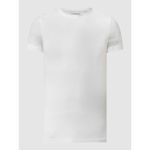 T-shirt z prążkowanym okrągłym dekoltem ze sklepu Peek&Cloppenburg  w kategorii T-shirty męskie - zdjęcie 168326951