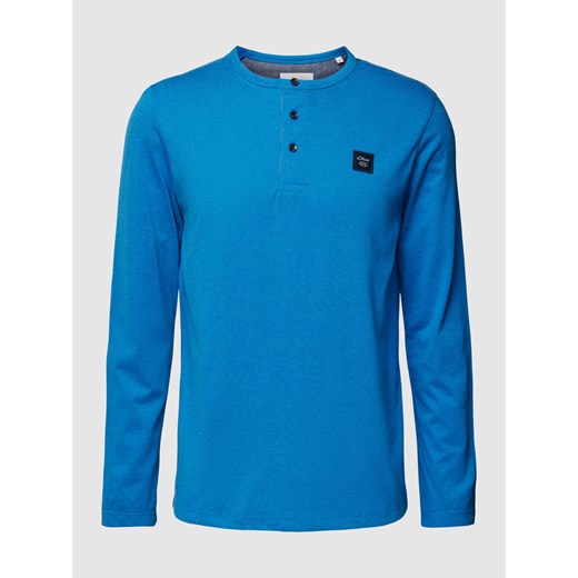 Bluzka z długim rękawem i krótką listwą guzikową ze sklepu Peek&Cloppenburg  w kategorii T-shirty męskie - zdjęcie 168327142
