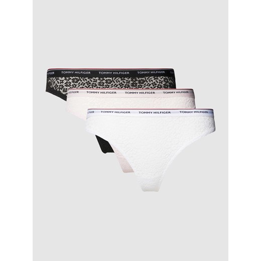 Stringi z obszyciem koronką w zestawie 3 szt. model ‘PREMIUM ESSENTIALS’ ze sklepu Peek&Cloppenburg  w kategorii Majtki damskie - zdjęcie 168327964