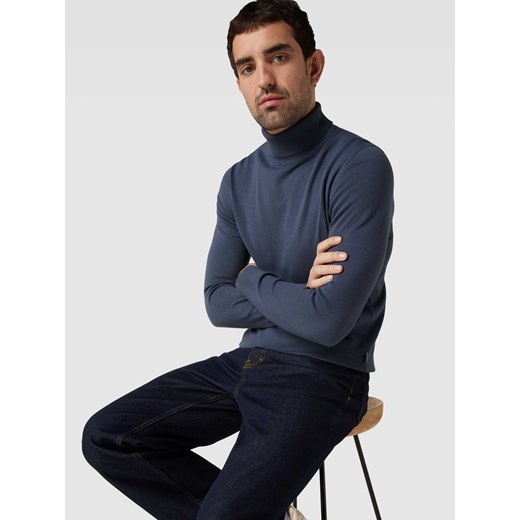 Sweter z wywijanym kołnierzem i detalem z logo XXL Peek&Cloppenburg