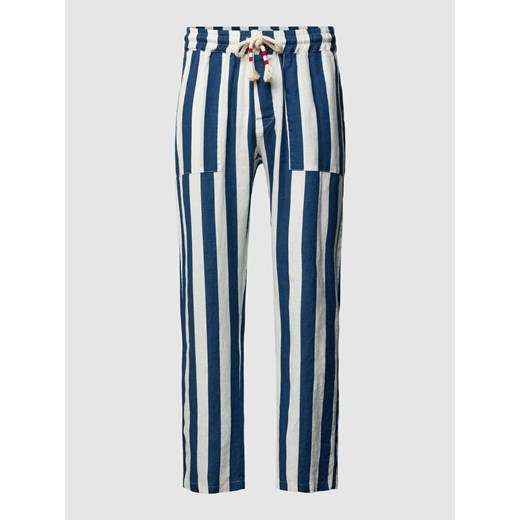 Spodnie lniane ze wzorem w paski model ‘CALAIS’ ze sklepu Peek&Cloppenburg  w kategorii Spodnie męskie - zdjęcie 168329161