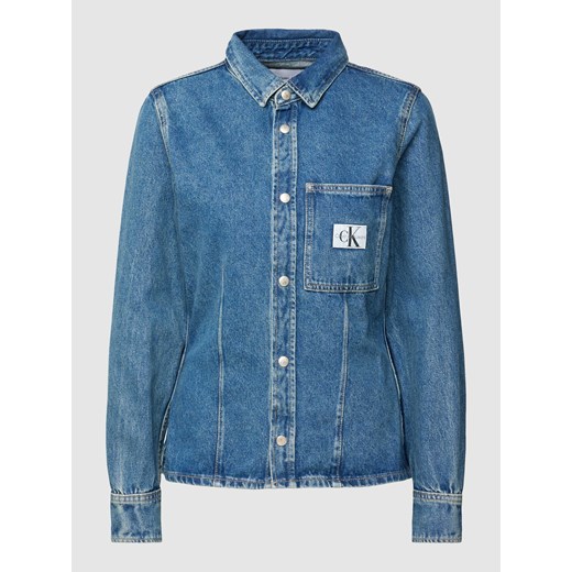 Bluzka jeansowa z kieszenią na piersi ze sklepu Peek&Cloppenburg  w kategorii Koszule damskie - zdjęcie 168330062
