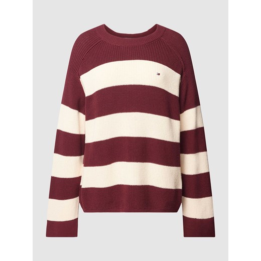 Sweter z dzianiny z wyhaftowanym logo ze sklepu Peek&Cloppenburg  w kategorii Swetry damskie - zdjęcie 168331474