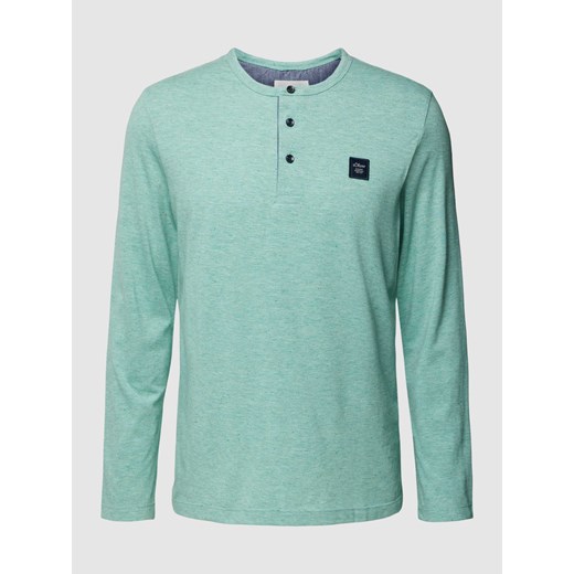 Bluzka z długim rękawem i krótką listwą guzikową ze sklepu Peek&Cloppenburg  w kategorii T-shirty męskie - zdjęcie 168331741